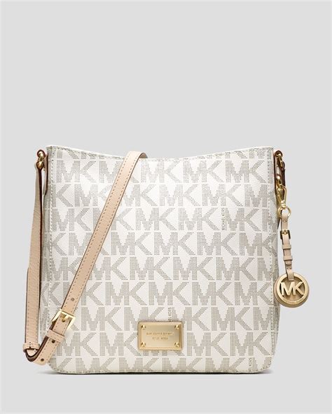 michael kors crossbody white and turquoise|Michael Kors white crossbody bag.